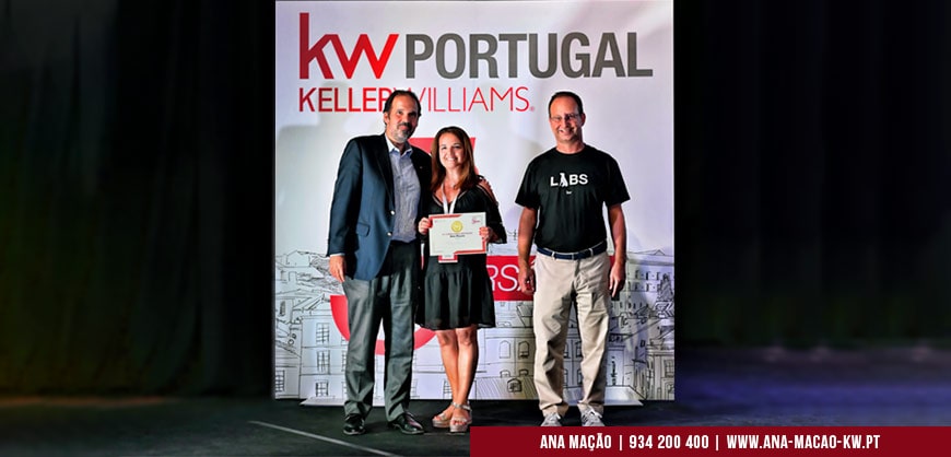 1º Prémio entre todos os consultores - na categoria individual - da KW Portugal em 2019