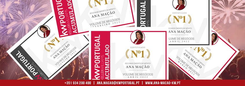 Ana Mação - 1ère place des meilleurs consultants nationaux individuels de KW Portugal 2022