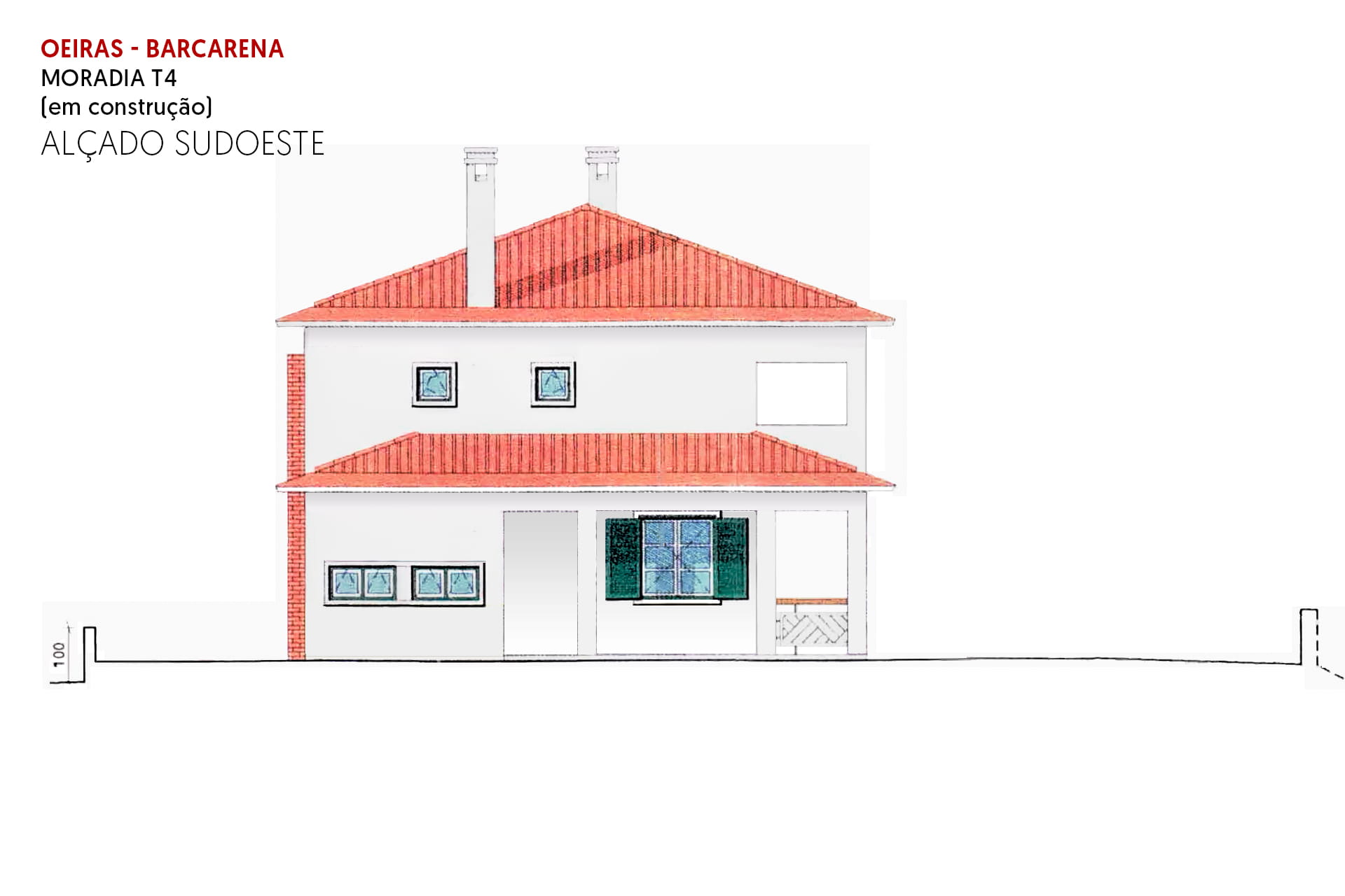 Project - Southwest elevation of the house