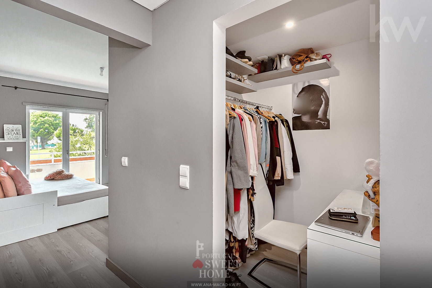 Room with Closet and Balcony