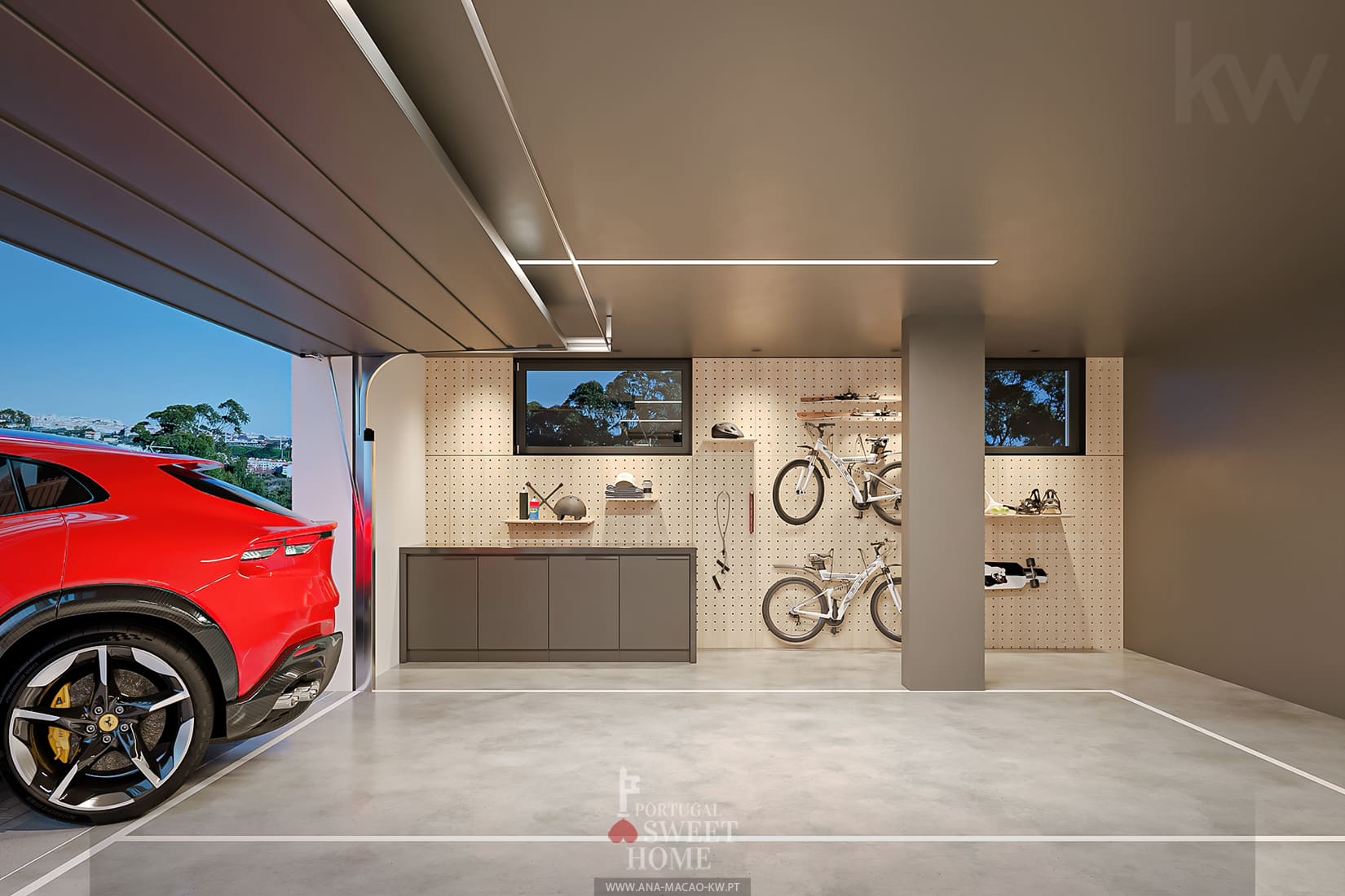 Garagem (55,8 m2) com espaço para 3 viaturas