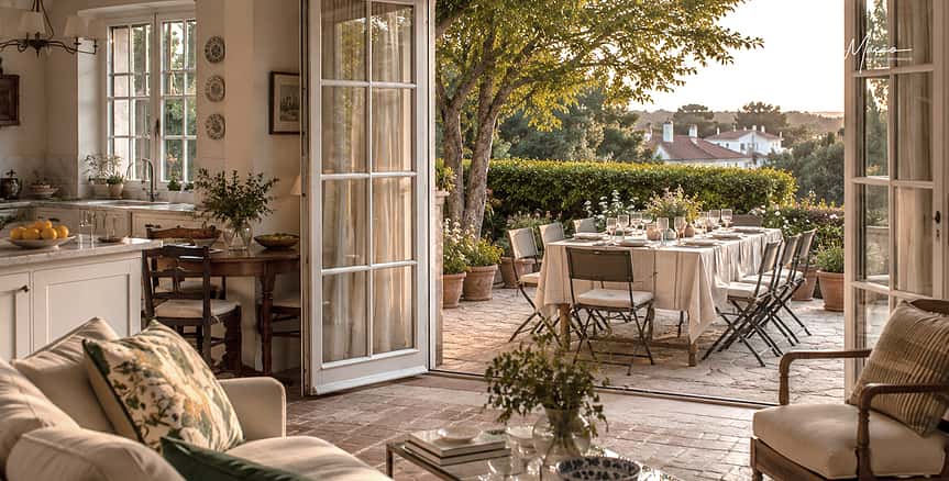 Jantar ao Ar Livre em Casa: um terraço vale pelo modo como se liga à casa
