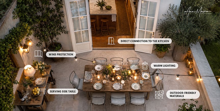 Outdoor Dining at Home: serving well without spending the night standing