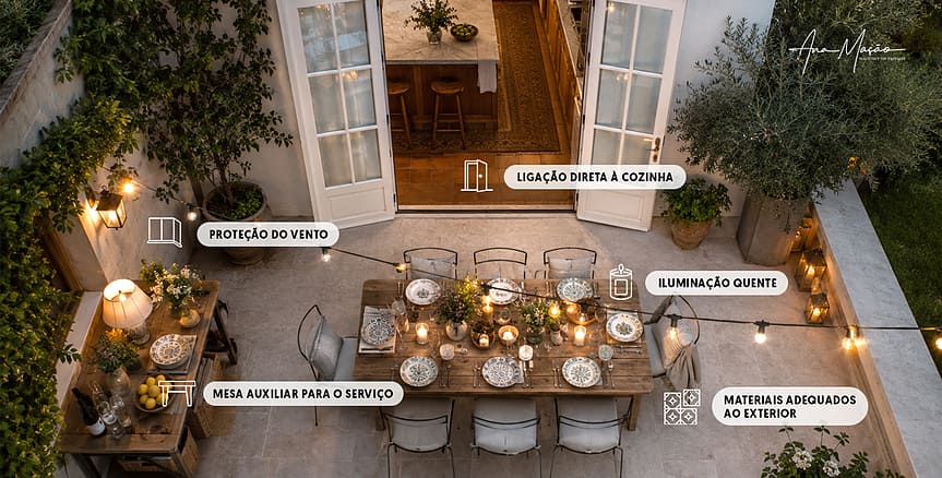 Jantar ao Ar Livre em Casa: servir bem sem passar a noite de pé