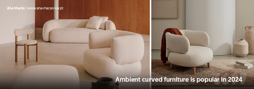 Decoration in 2024: Curvy and Fluid Furniture
