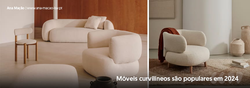Decoração em 2024: Móveis Curvilíneos e Fluidos