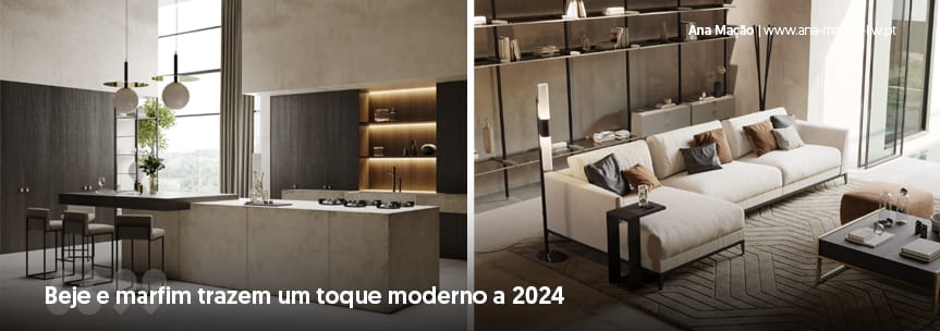 Decoração em 2024: Bege e Marfim