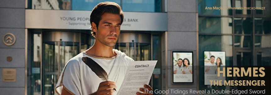 Hermes: the bearer of good news whose message turns into a double-edged sword