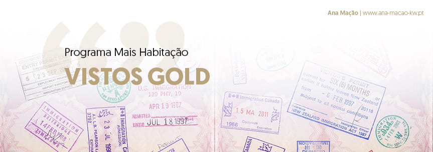 Medidas do Pacote Mais Habitação relativas aos Vistos Gold