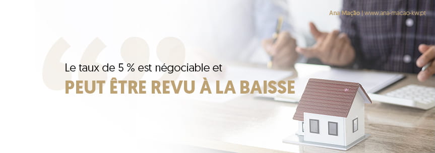 la valeur de 5% peut être négociable et varier, pouvant diminuer en fonction de la complexité de la vente du bien, de l'emplacement, du montant impliqué dans la transaction, entre autres facteurs pertinents