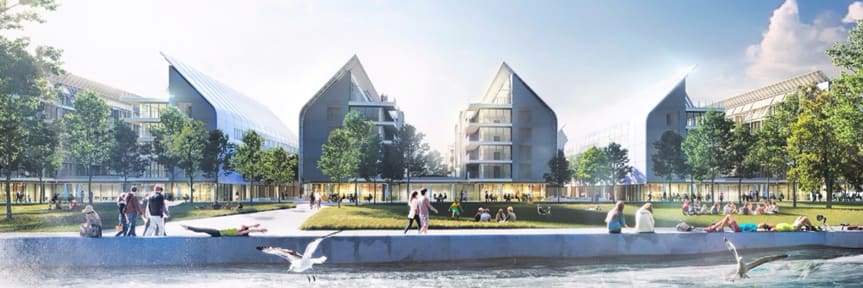 Plan of the Prata Riverside Village development