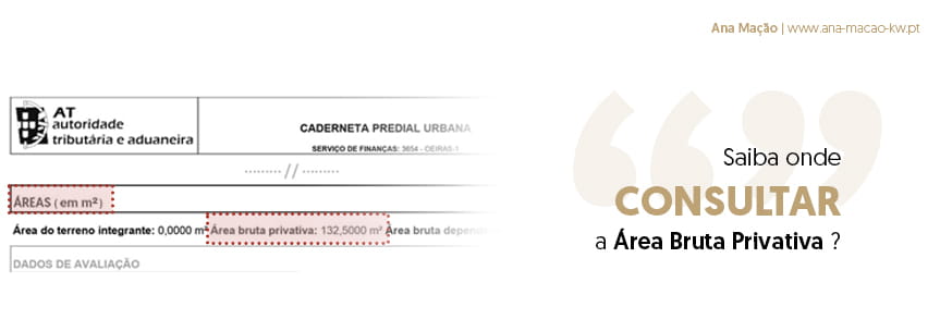 Área Bruta Privativa - Caderneta Predial
