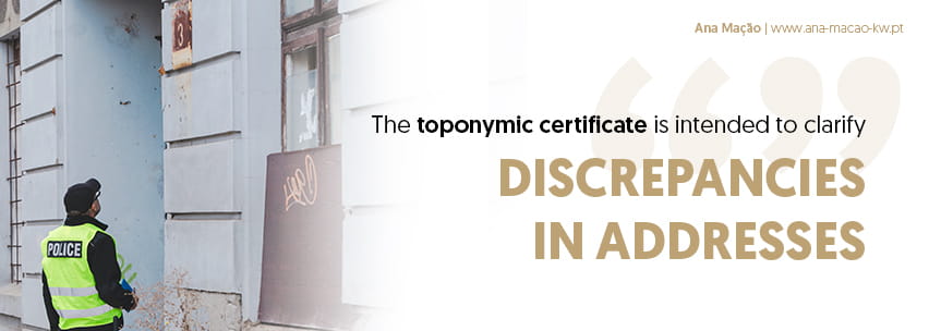 Toponymic Certificate, what is it for?