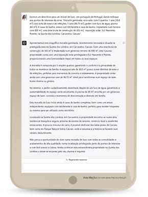 Cliquez sur l'image pour voir une description des avantages de vivre dans une maison, avec localisation, sur ChatGPT Chat GPT - Uma descrição sobre as vantagens de morar numa moradia, com localização