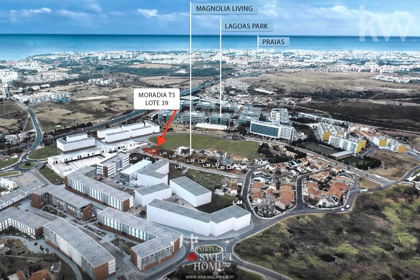Location of the House and view over the Magnólia Oeiras Living