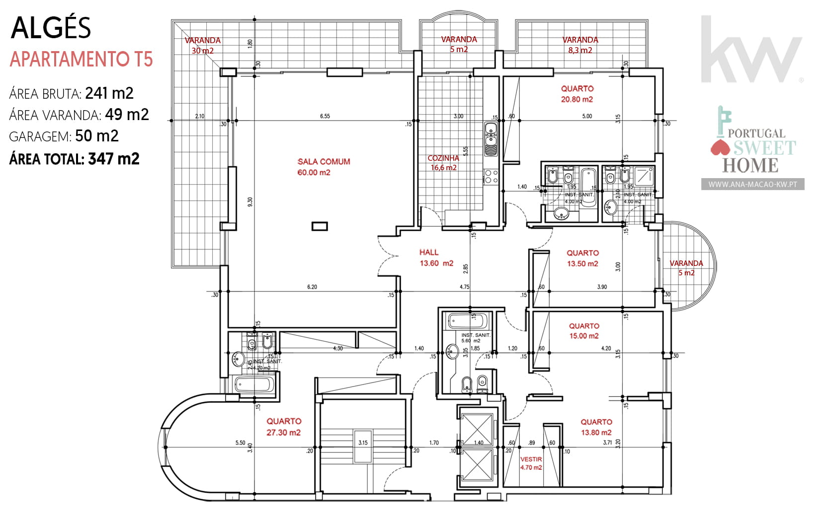 Plan de l'appartement T5