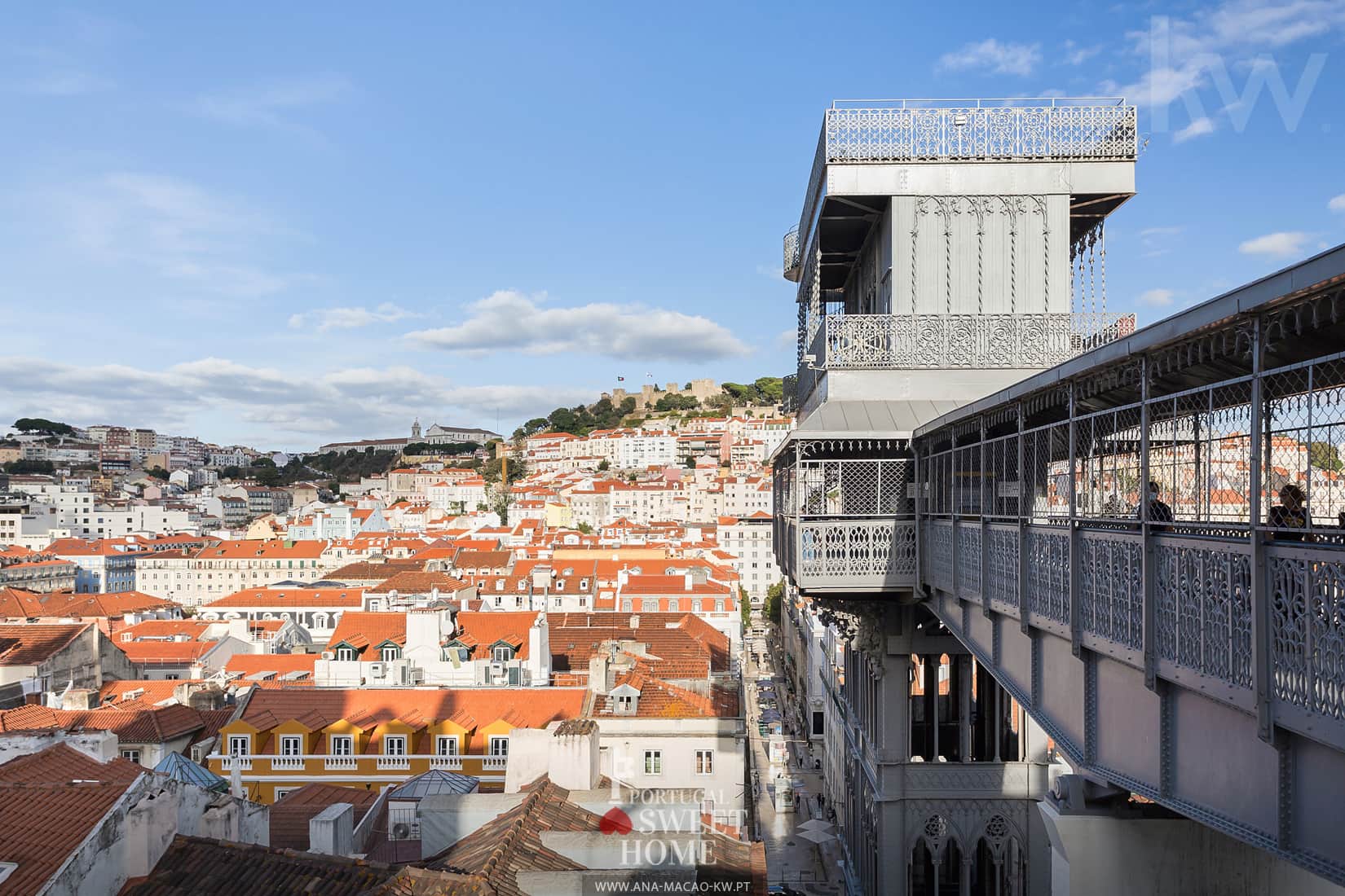 Vue sur Lisbonne depuis le belvédère de Santa Justa