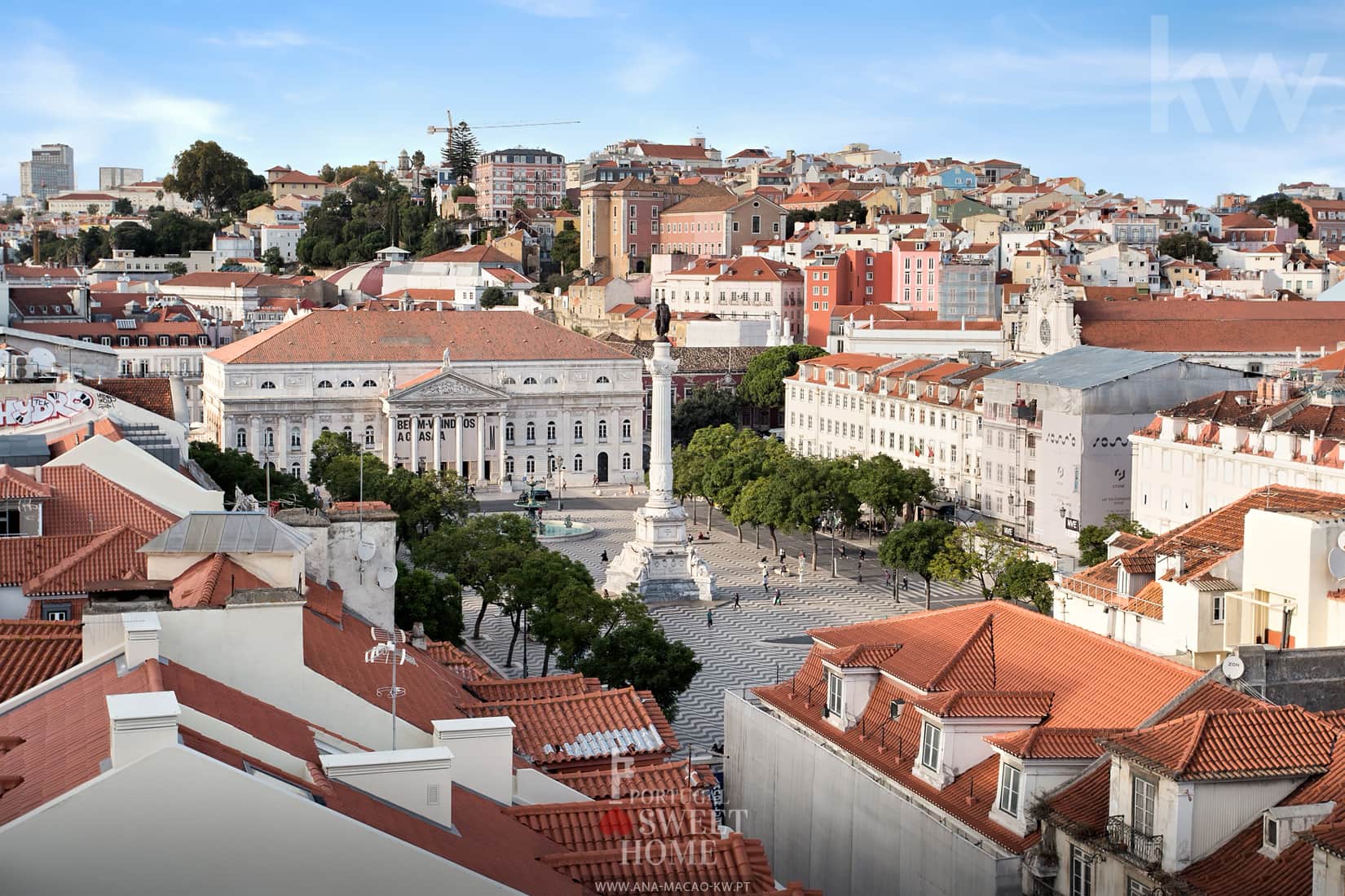 View over Lisbon from the Santa Justa viewpoint