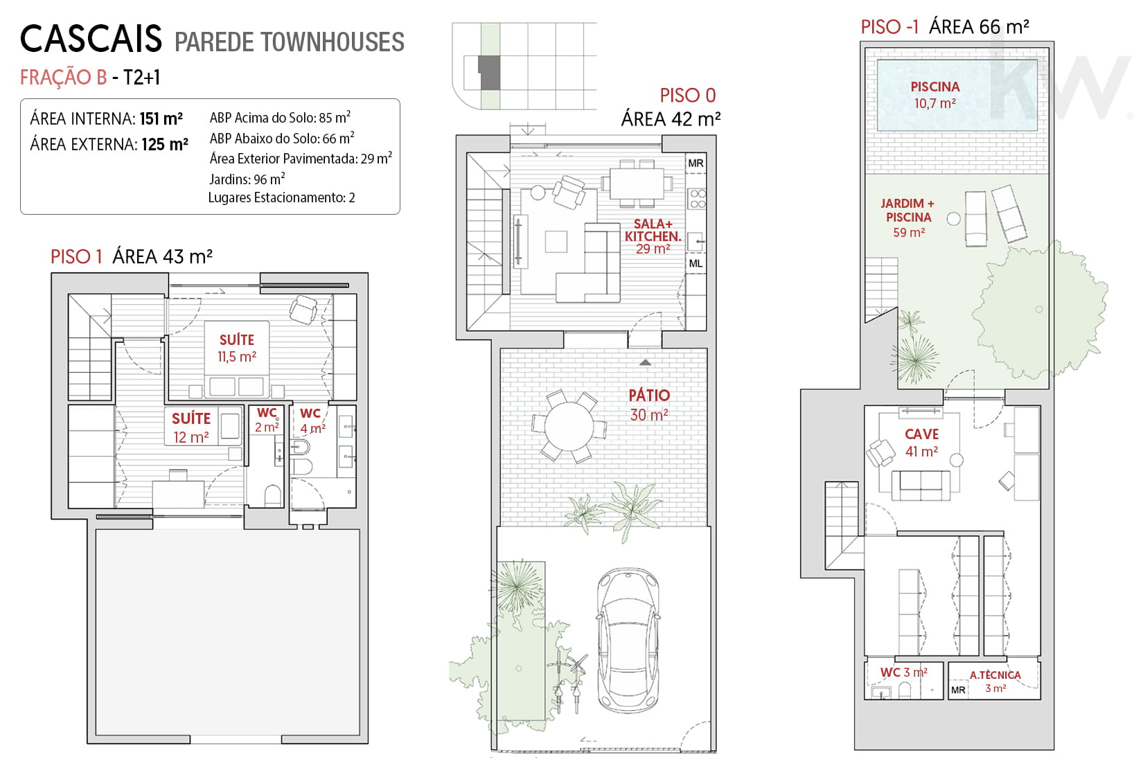 Plans of Townhouse B