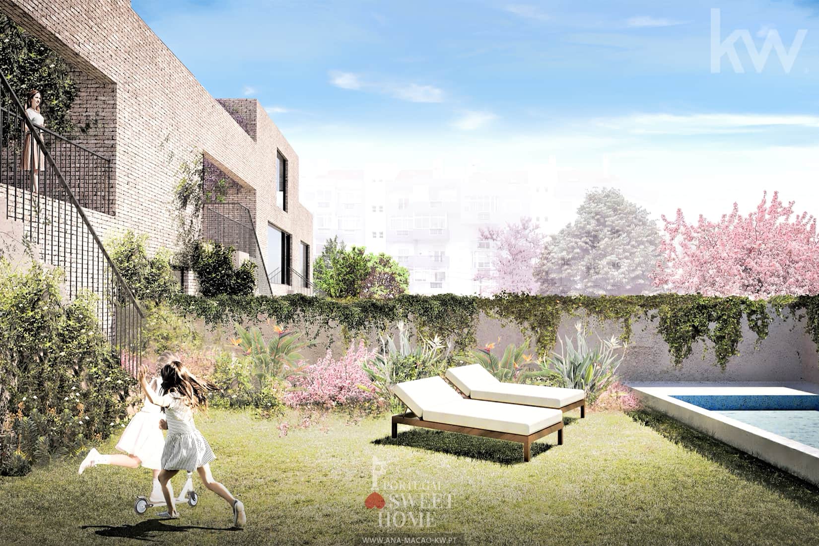 Vue Jardin (160 m²) avec Piscine (en option)