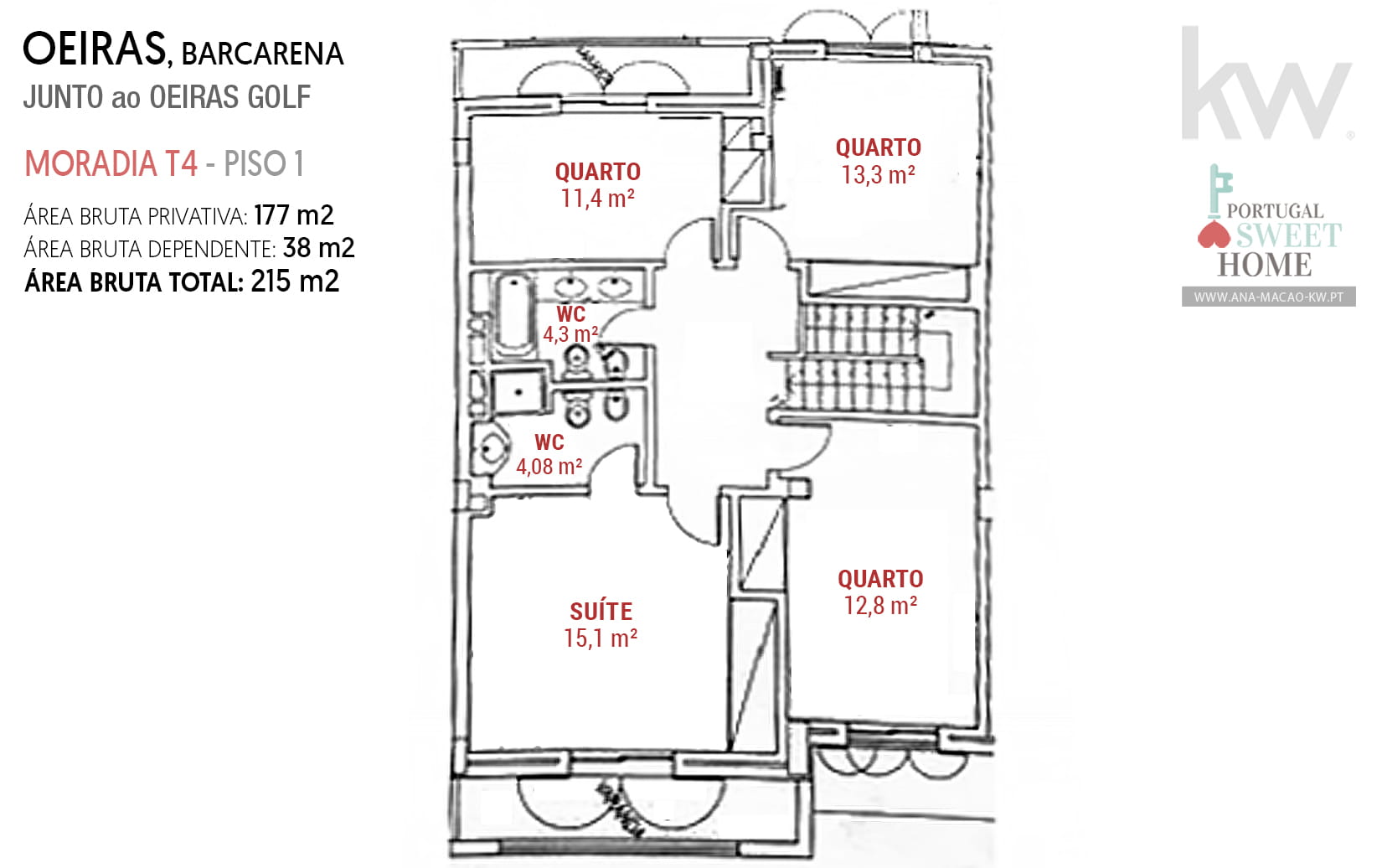 Plan de l'appartement - 1er étage