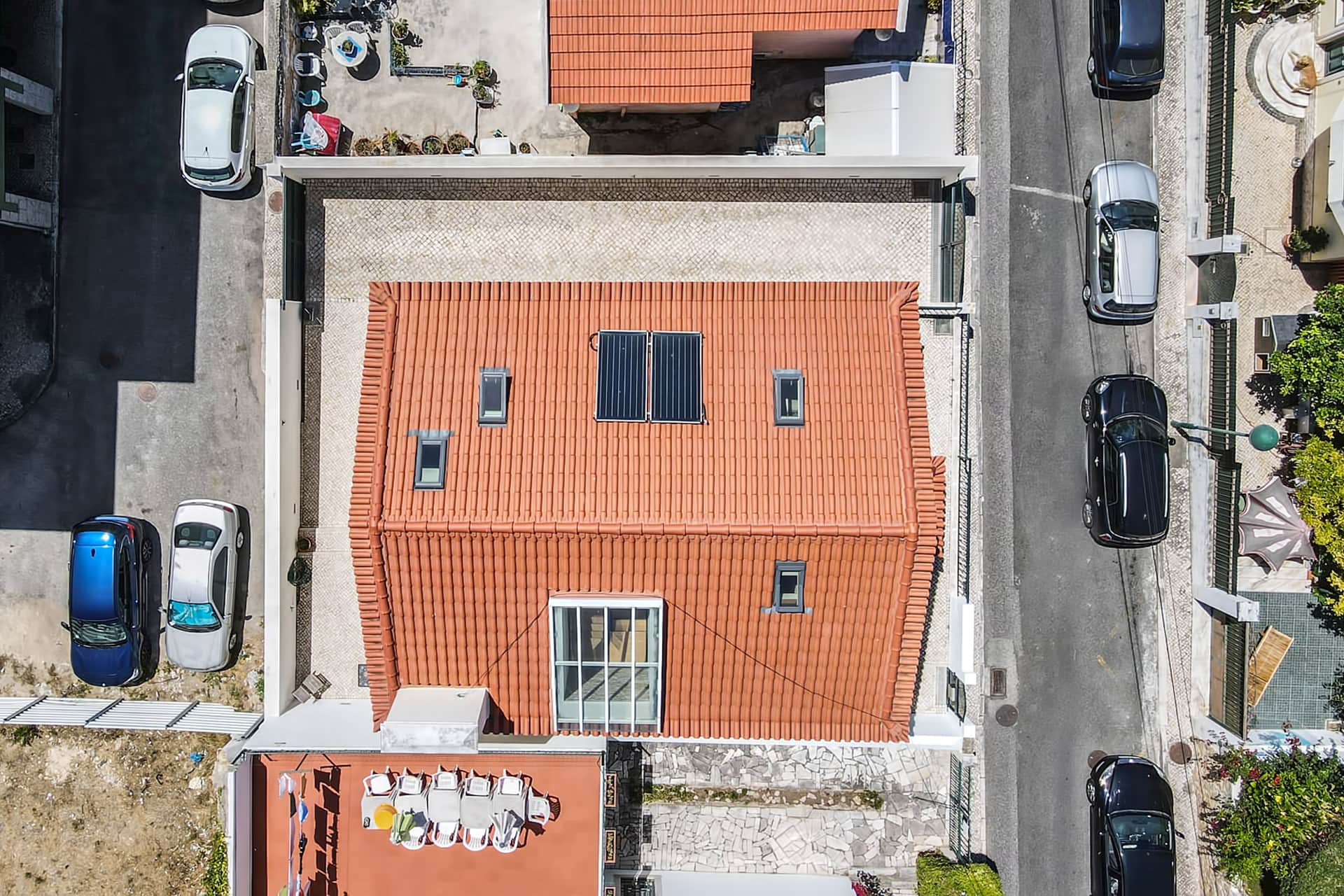 Aerial view of the plot of land (232 m²)