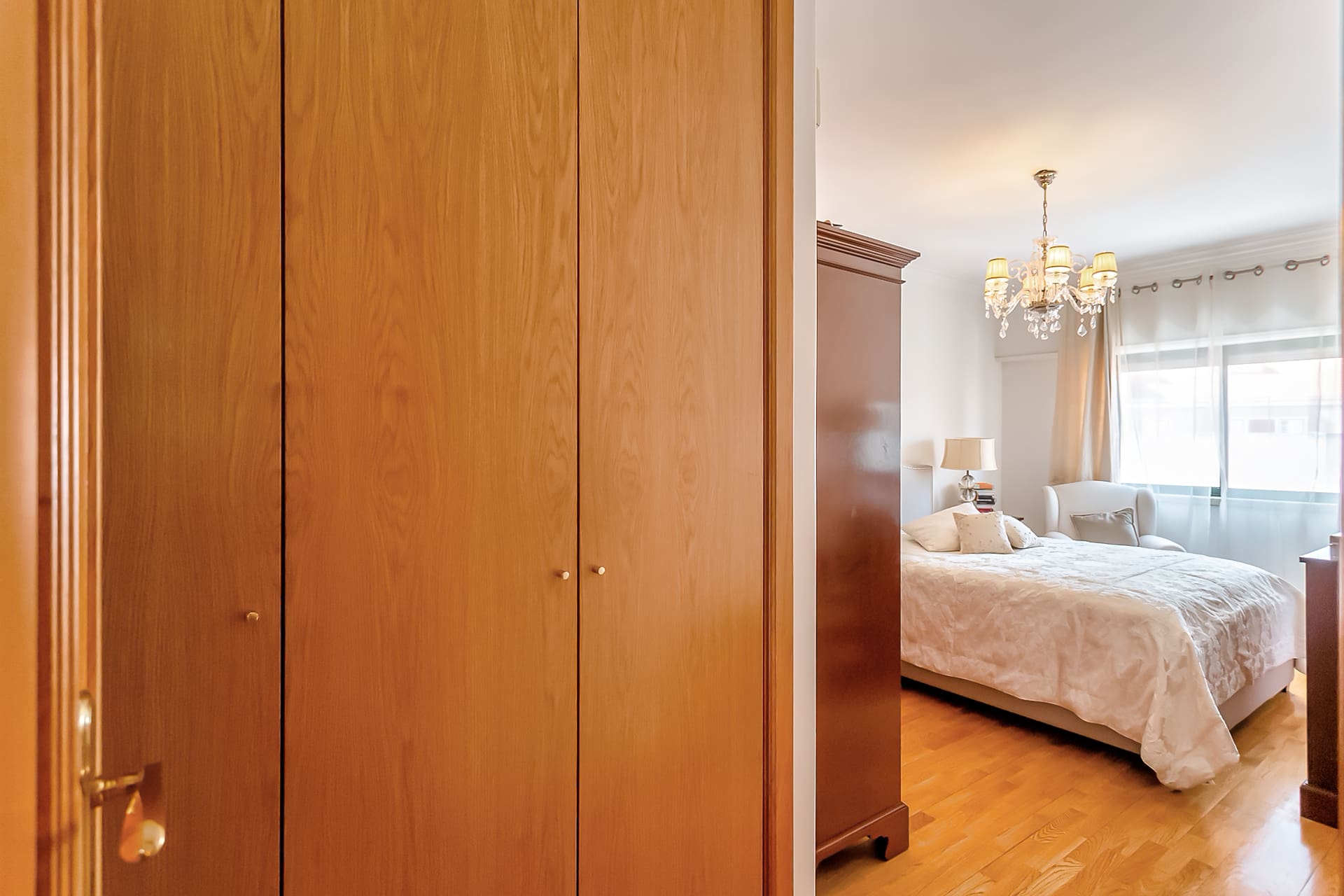Bedroom with built-in cupboards