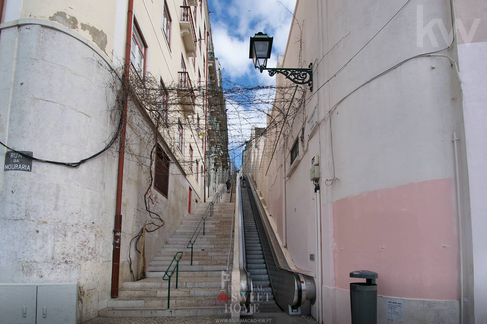 Funicular que liga a Praça Martim Moniz à periferia do Apartamento