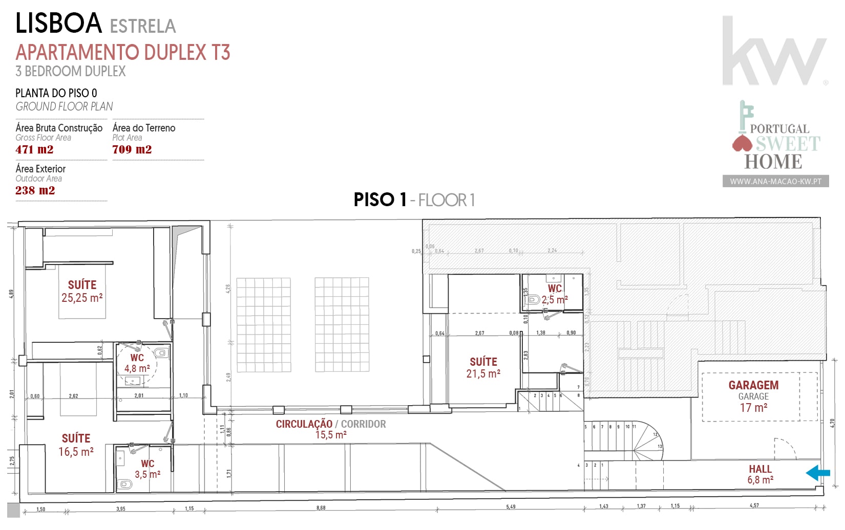 Plan de l'étage supérieur