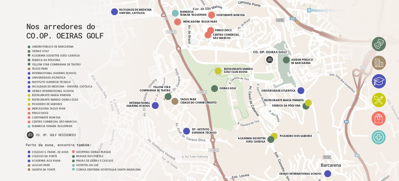 Mapa do Empreendimento co.op. Oeiras Golf