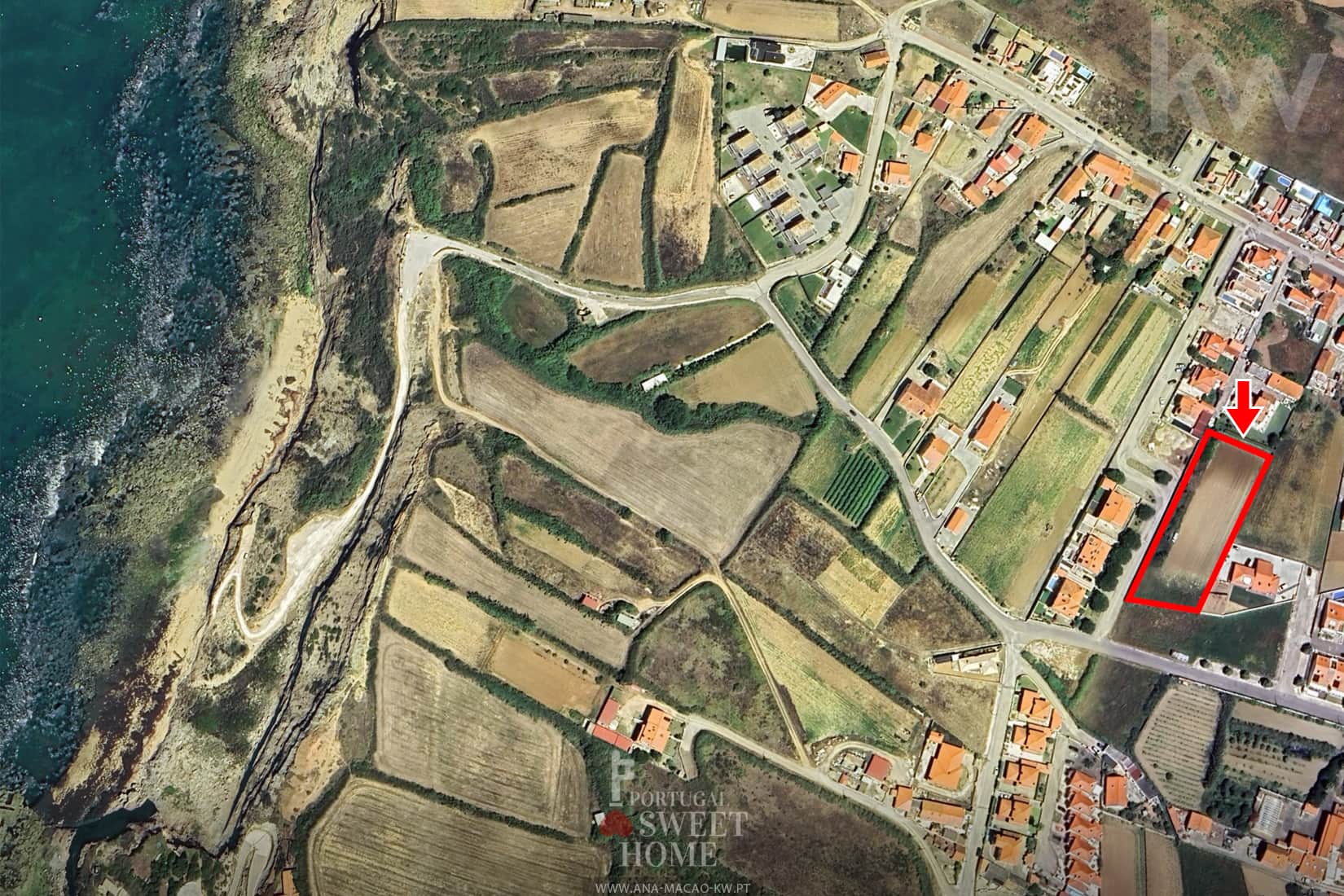 Aerial view of the Plot of Land, in Assenta, São Pedro da Cadeira