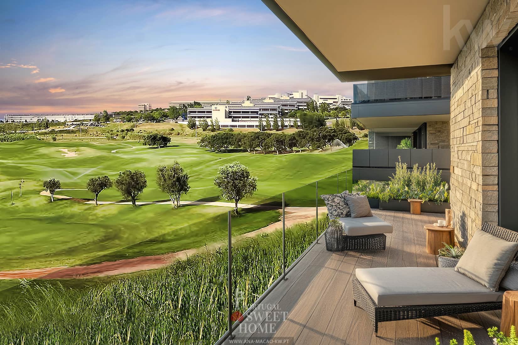 Example of apartments with views over the Golf Course