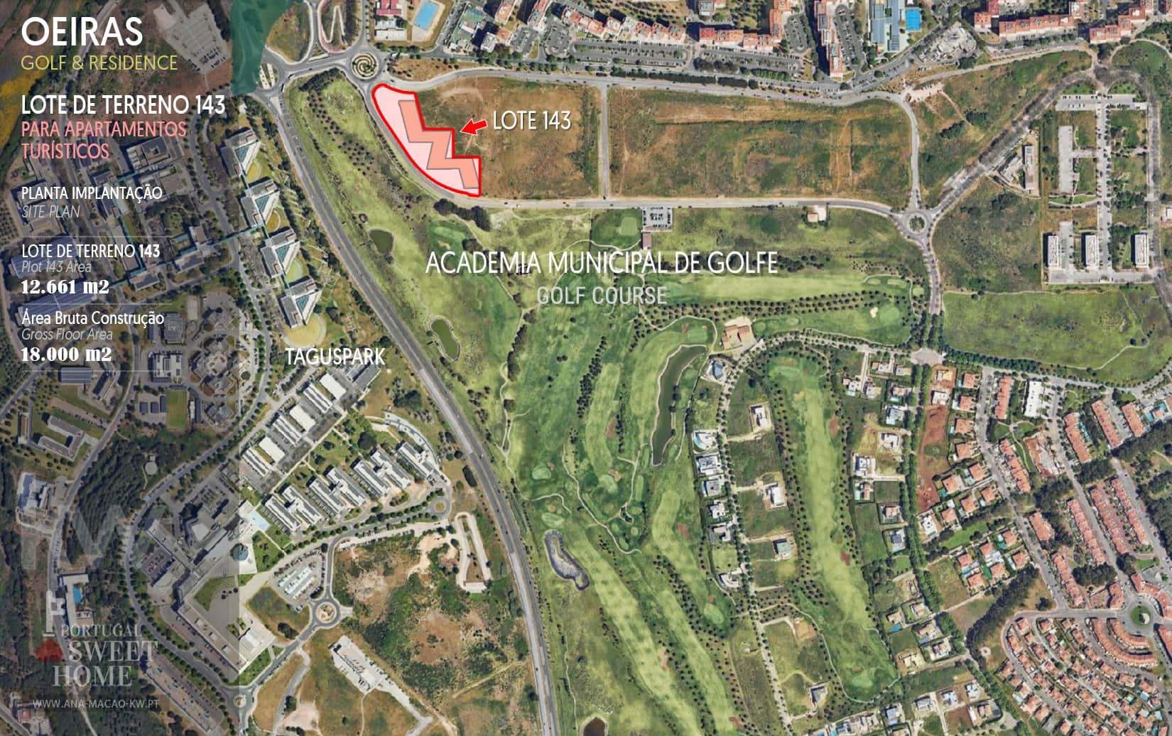 Location of Land Plot 143 for construction of Tourist Apartments