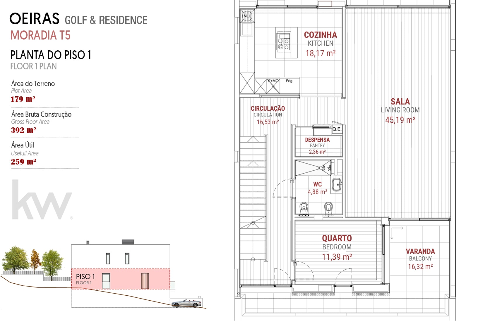 Plan du 1er étage