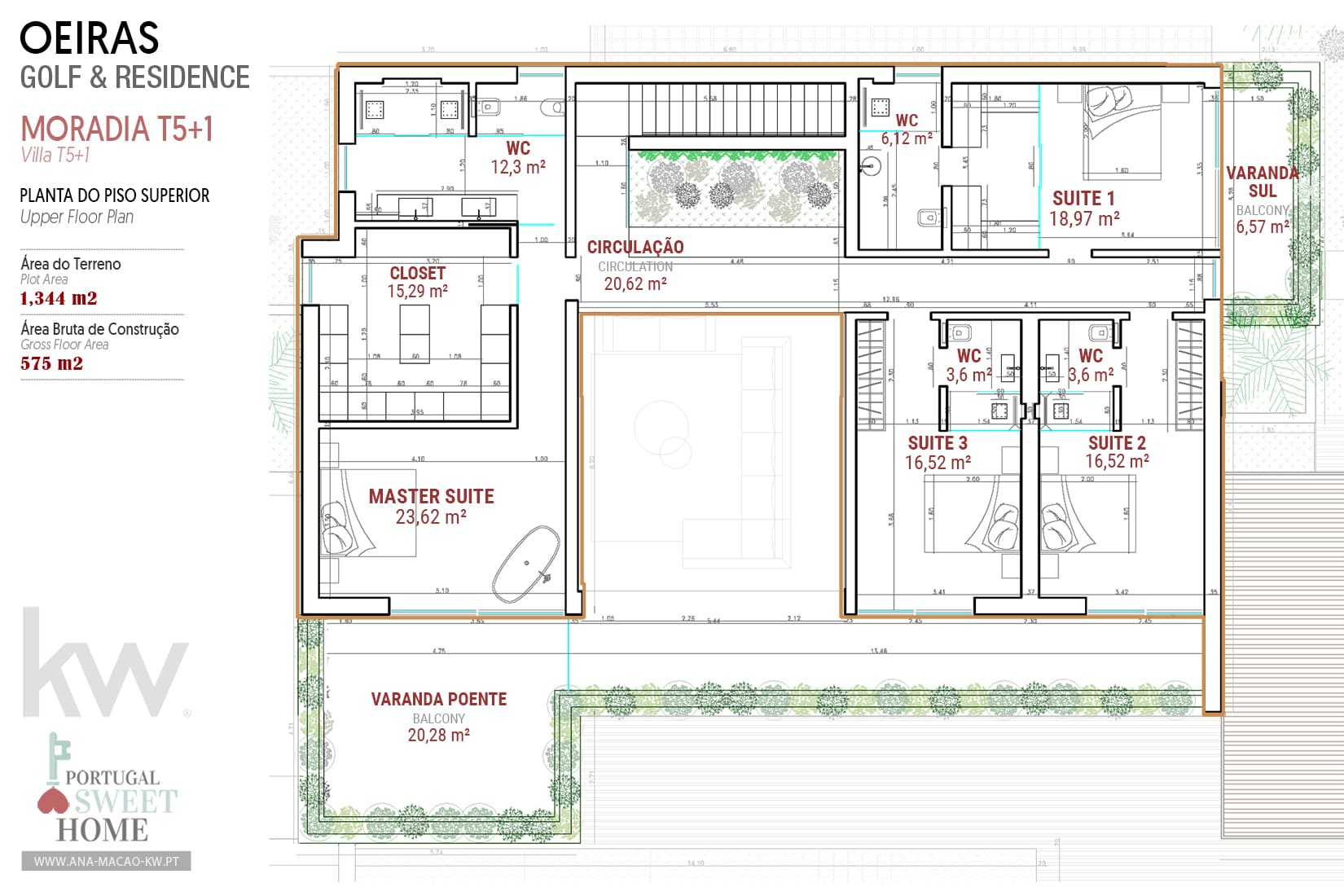 Plan de l'étage supérieur