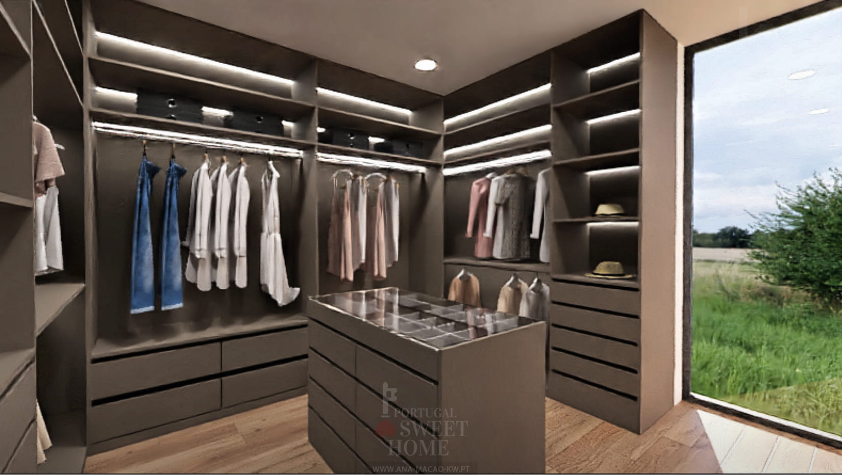 Suite parentale (51 m2), avec dressing (15,29 m2) et grande salle de bains (12,3 m2)