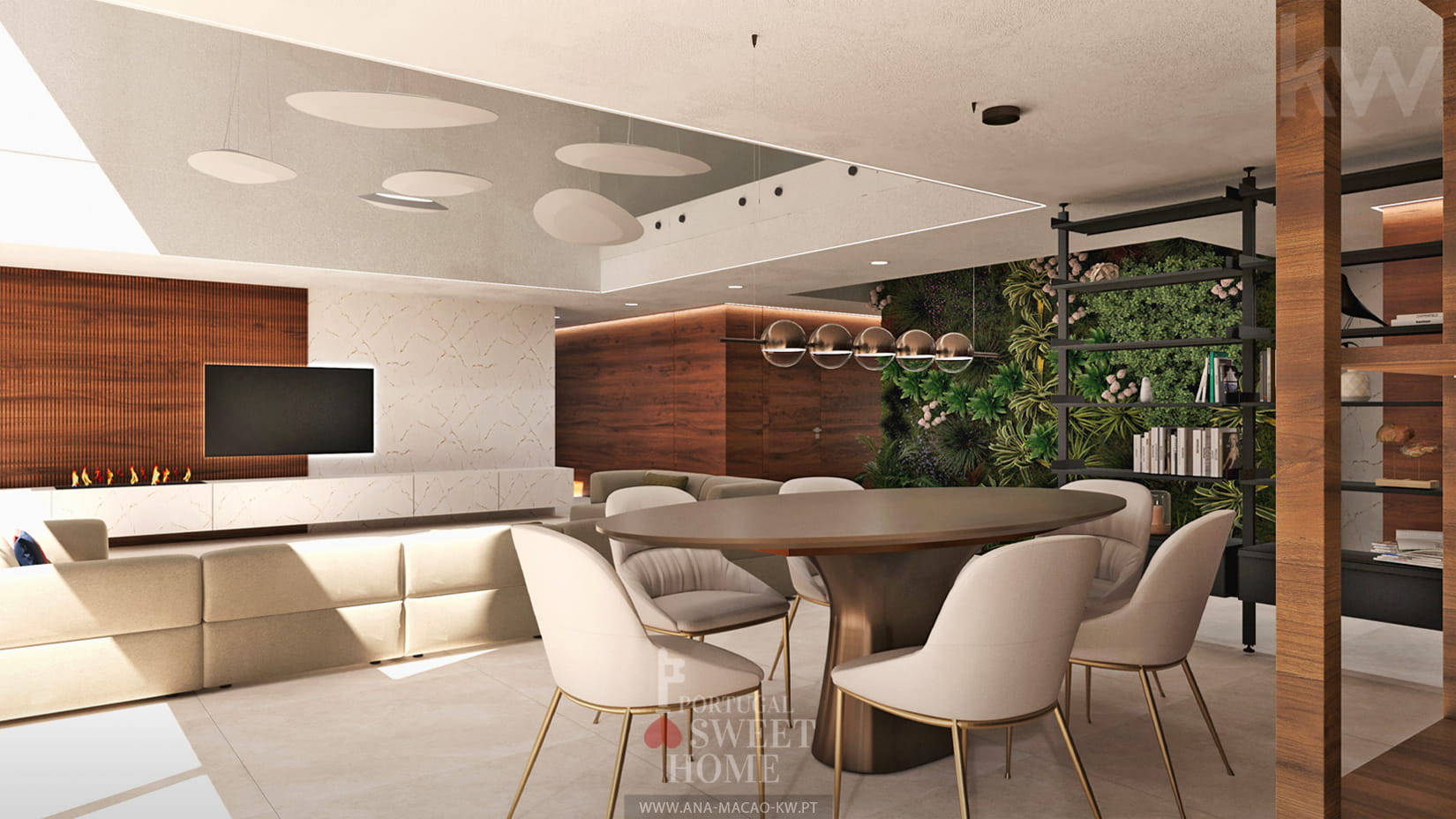 Vue du hall et du couloir d'entrée.