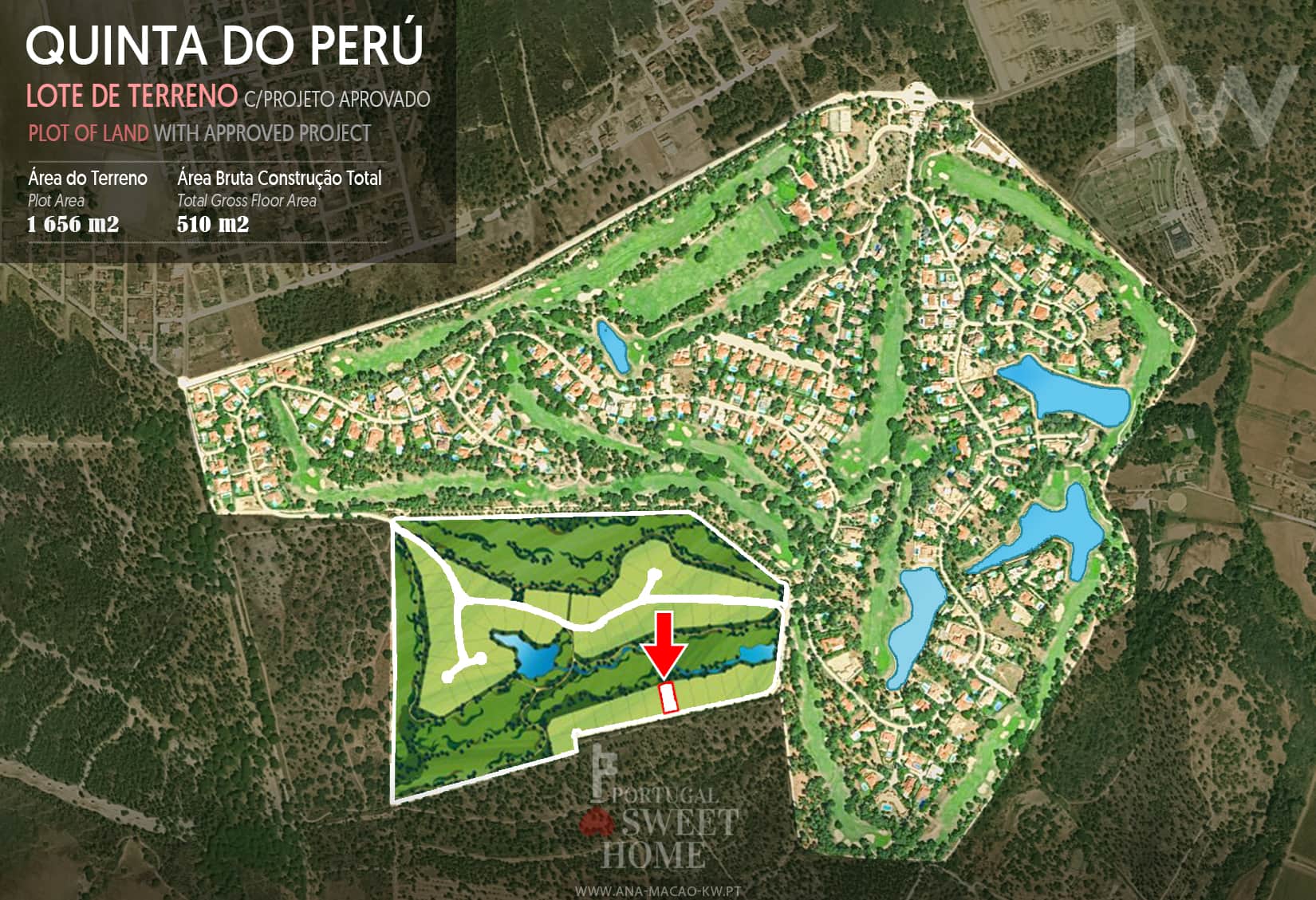 Localização doa moradia nauma das zonas com maior potencial de valorização da Quinta do Peru