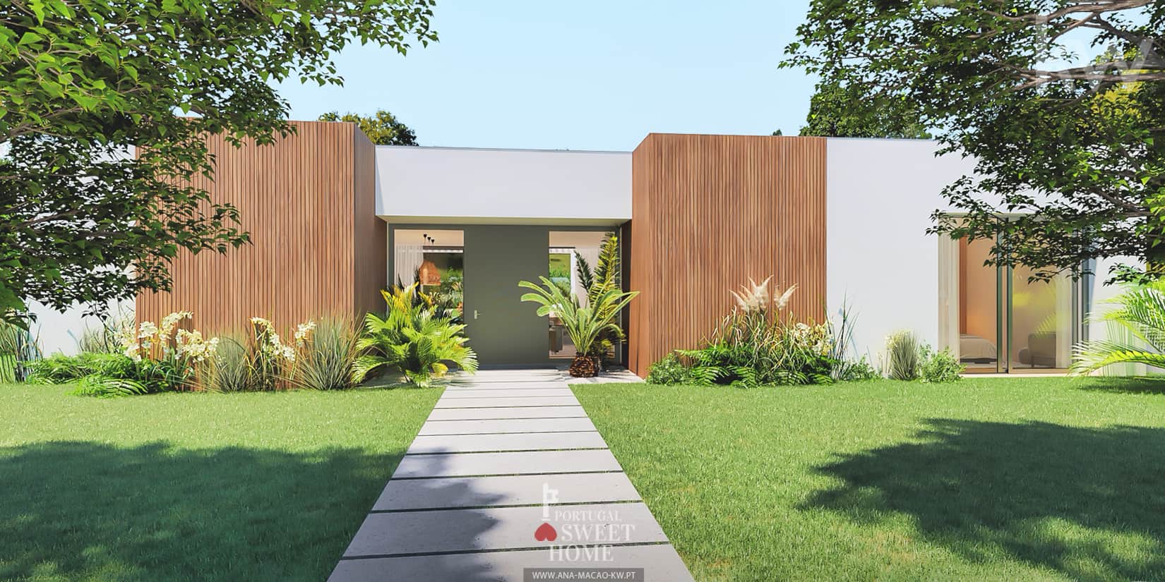 Projeto - Fachada exterior da moradia