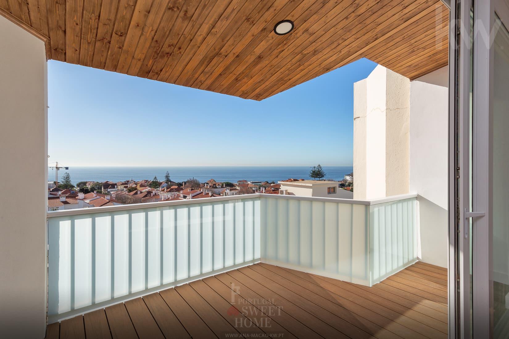 Cascais, Parede - Appartement rénové de 2 chambres avec vue sur la mer