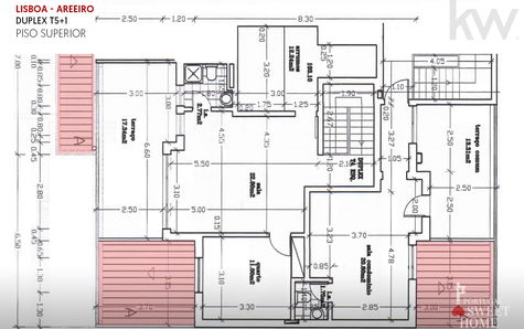 Duplex upper floor plan