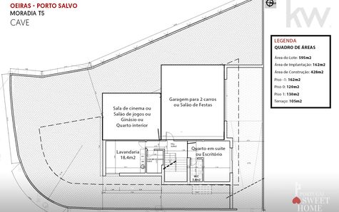 Plan of the basement (162m2)