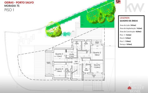 Plan du 1er étage (130m2)