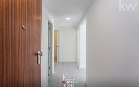Entrance door and hallway