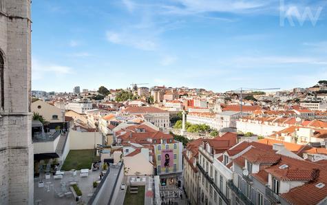 View over Lisbon from the Santa Justa viewpoint