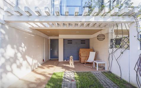 Patio and garage of the house