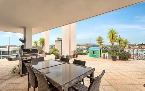 Terrace with sun visor and leisure area