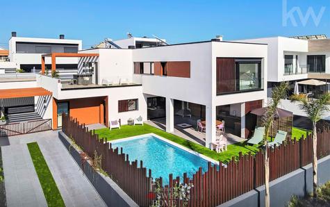 Aerial view of the house