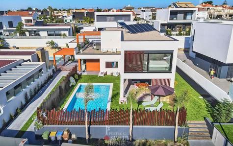 Aerial view of the house