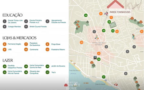 Localisation du développement Parede Townhouses